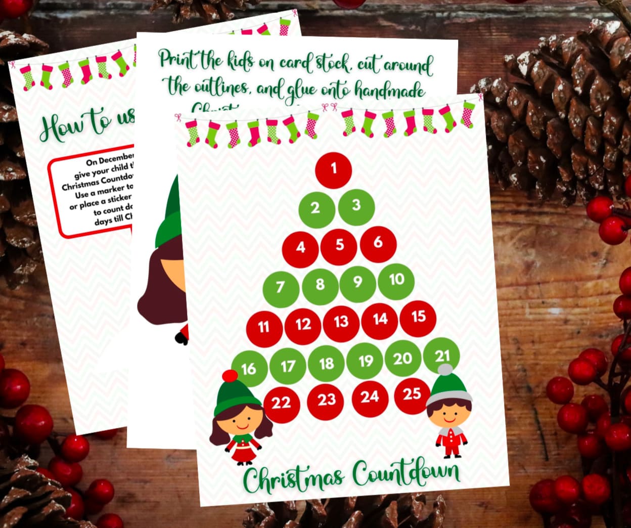 Christmas Countdown Game For Kids - Free Printable