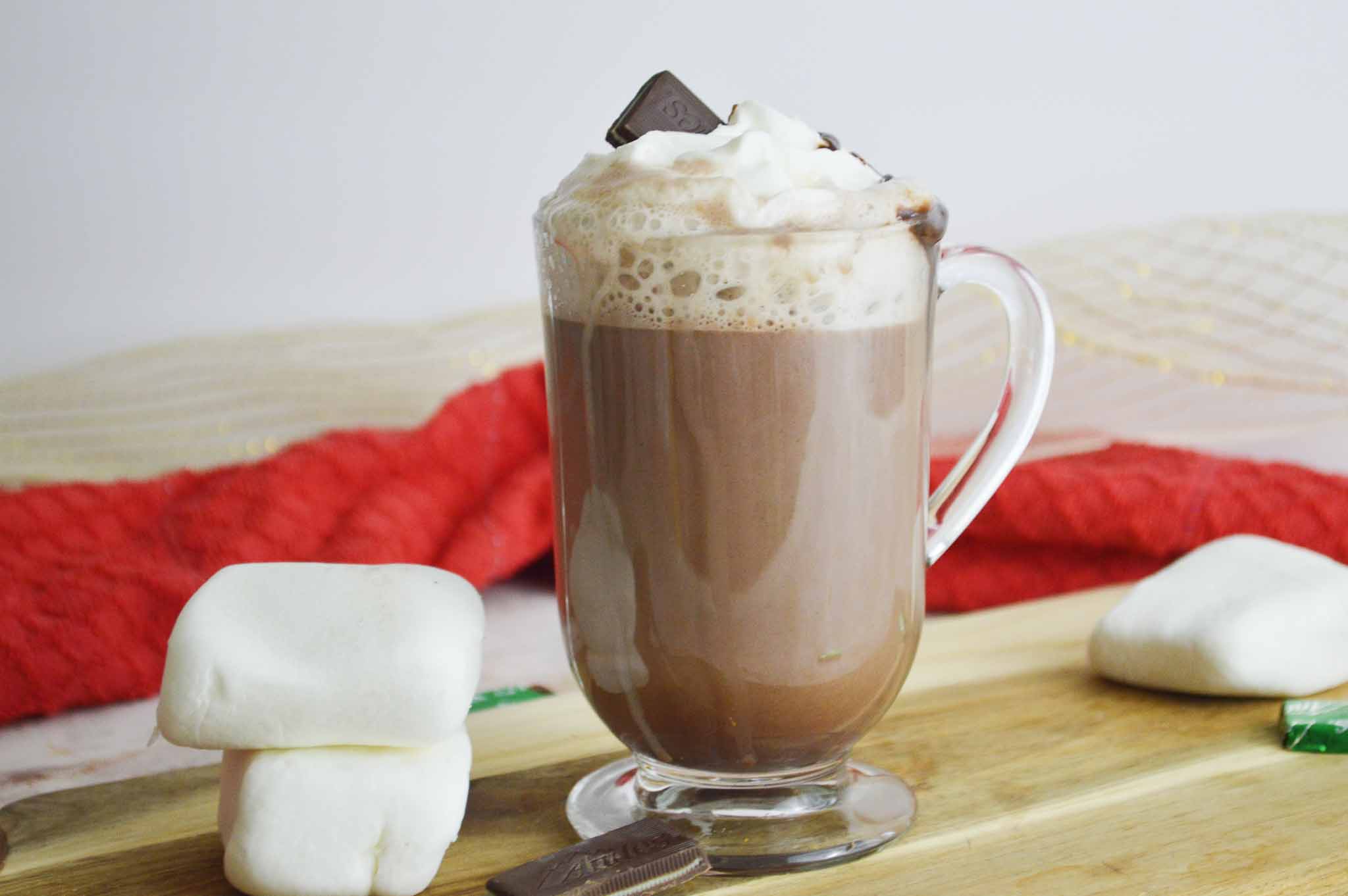 Easy Spiked Andes Hot Chocolate