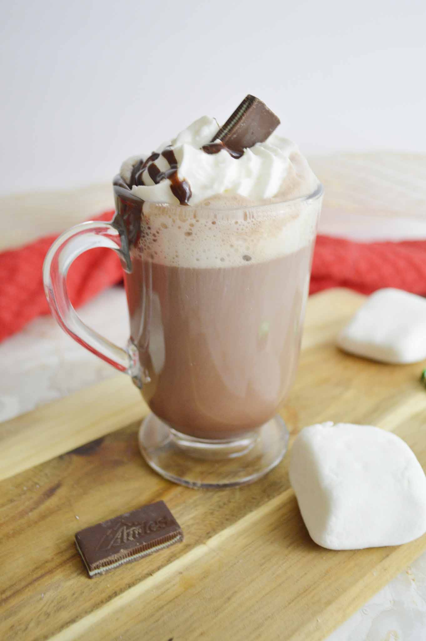 Easy Spiked Andes Hot Chocolate