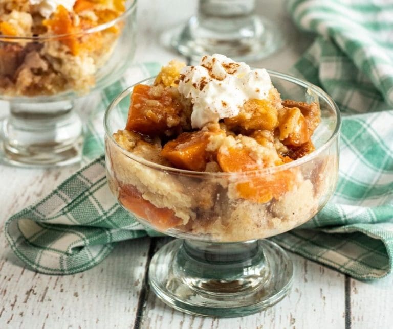 Sweet Potato Bread Pudding With Homemade Maple Sauce