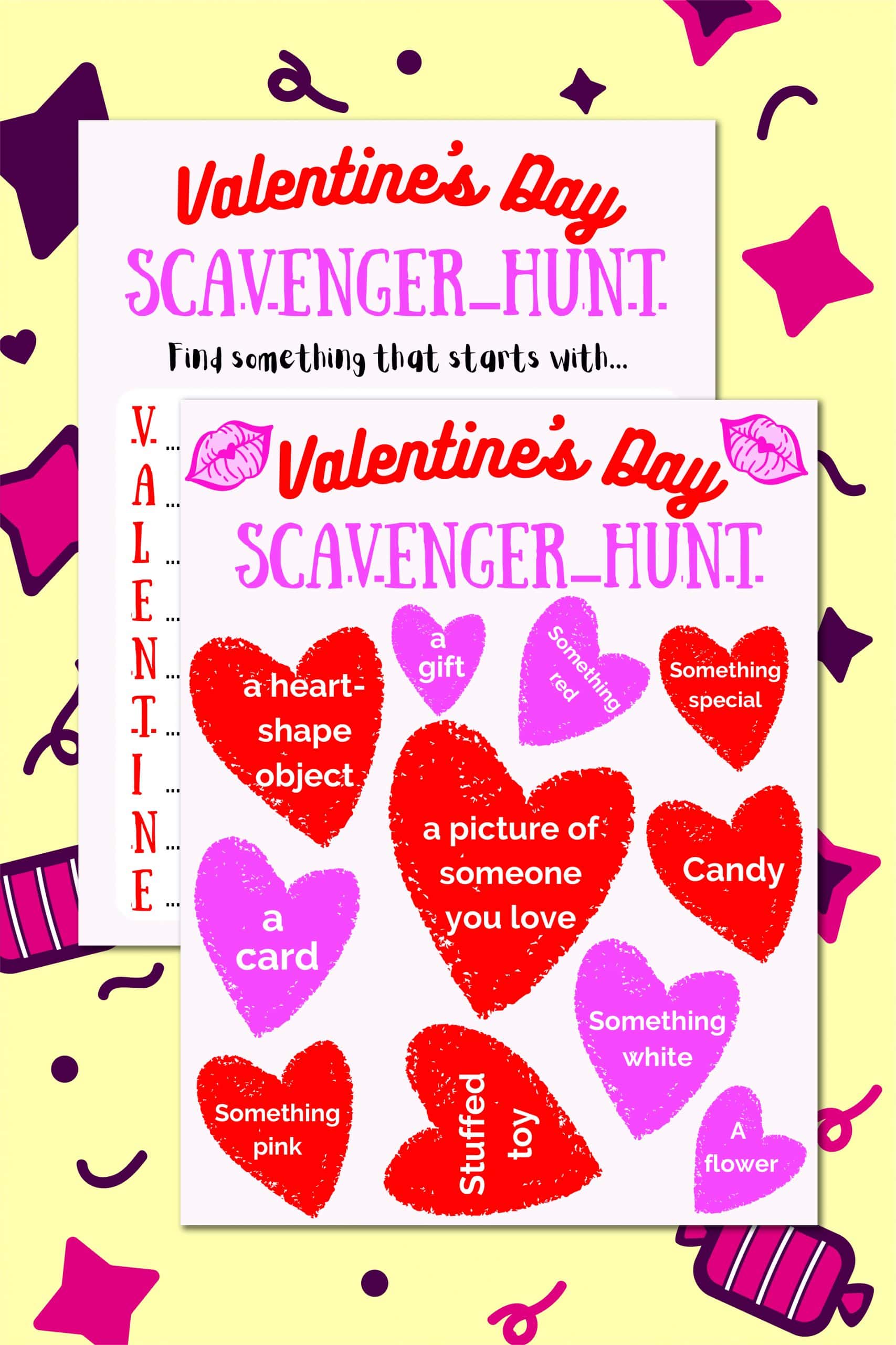 Valentine's Day Scavenger Hunt Printable