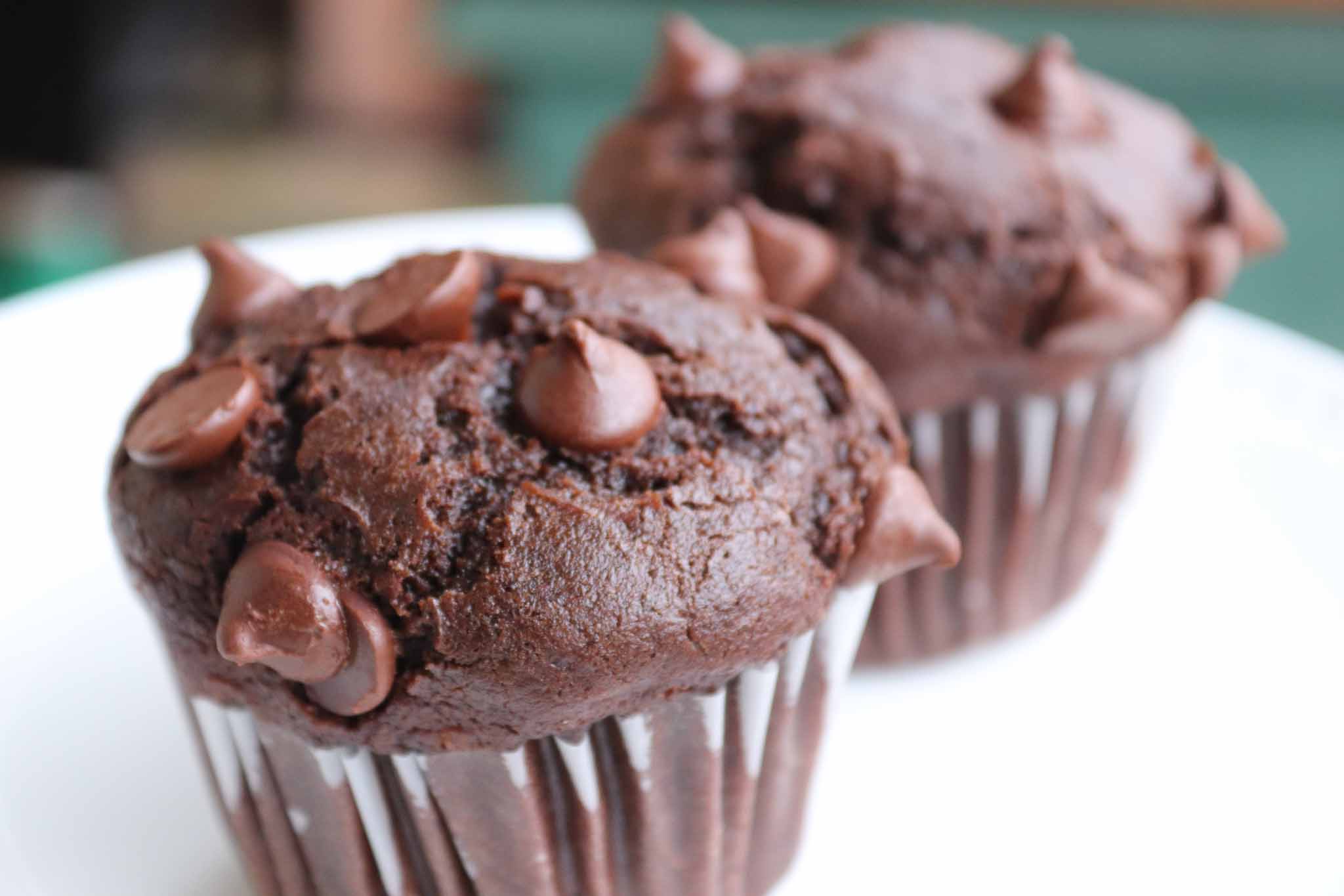 Bakery Style Double Chocolate Buttermilk Muffins