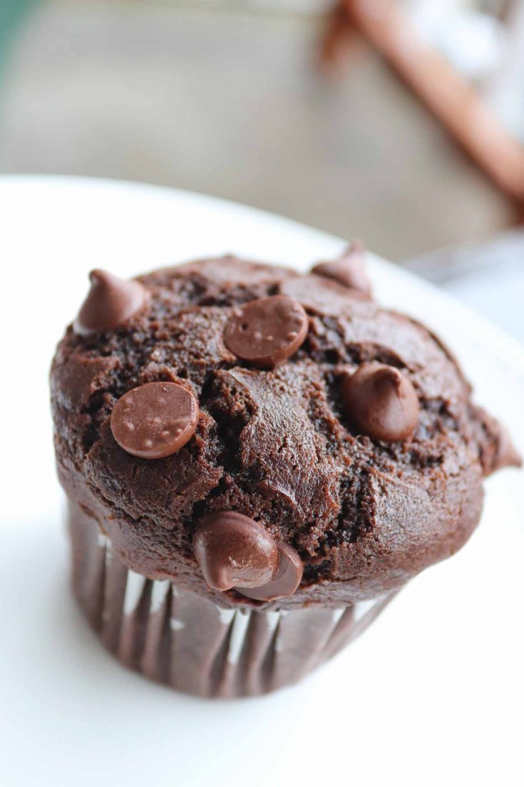 Bakery Style Double Chocolate Buttermilk Muffins