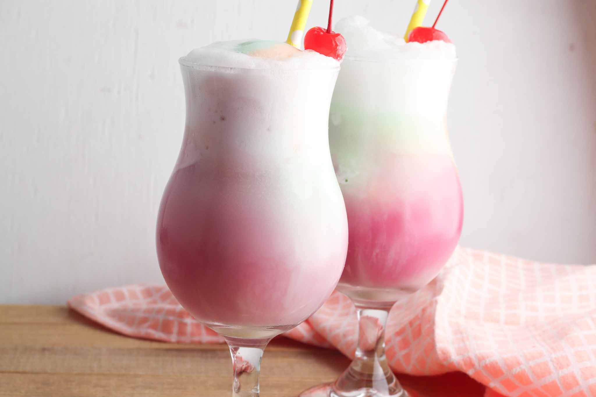 Amazing Rainbow Sherbet Mocktails