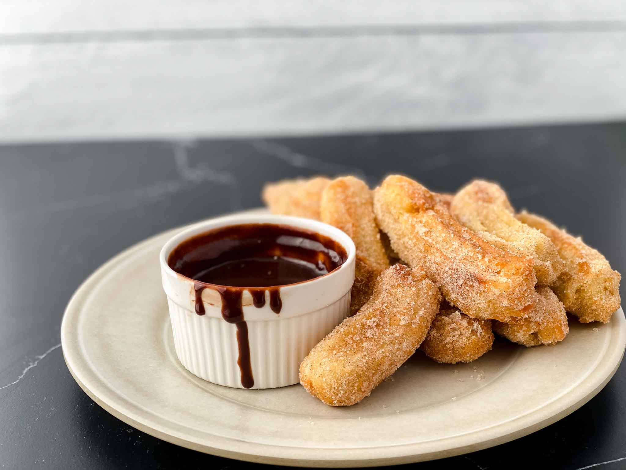 Homemade Churros with Chocolate Sauce