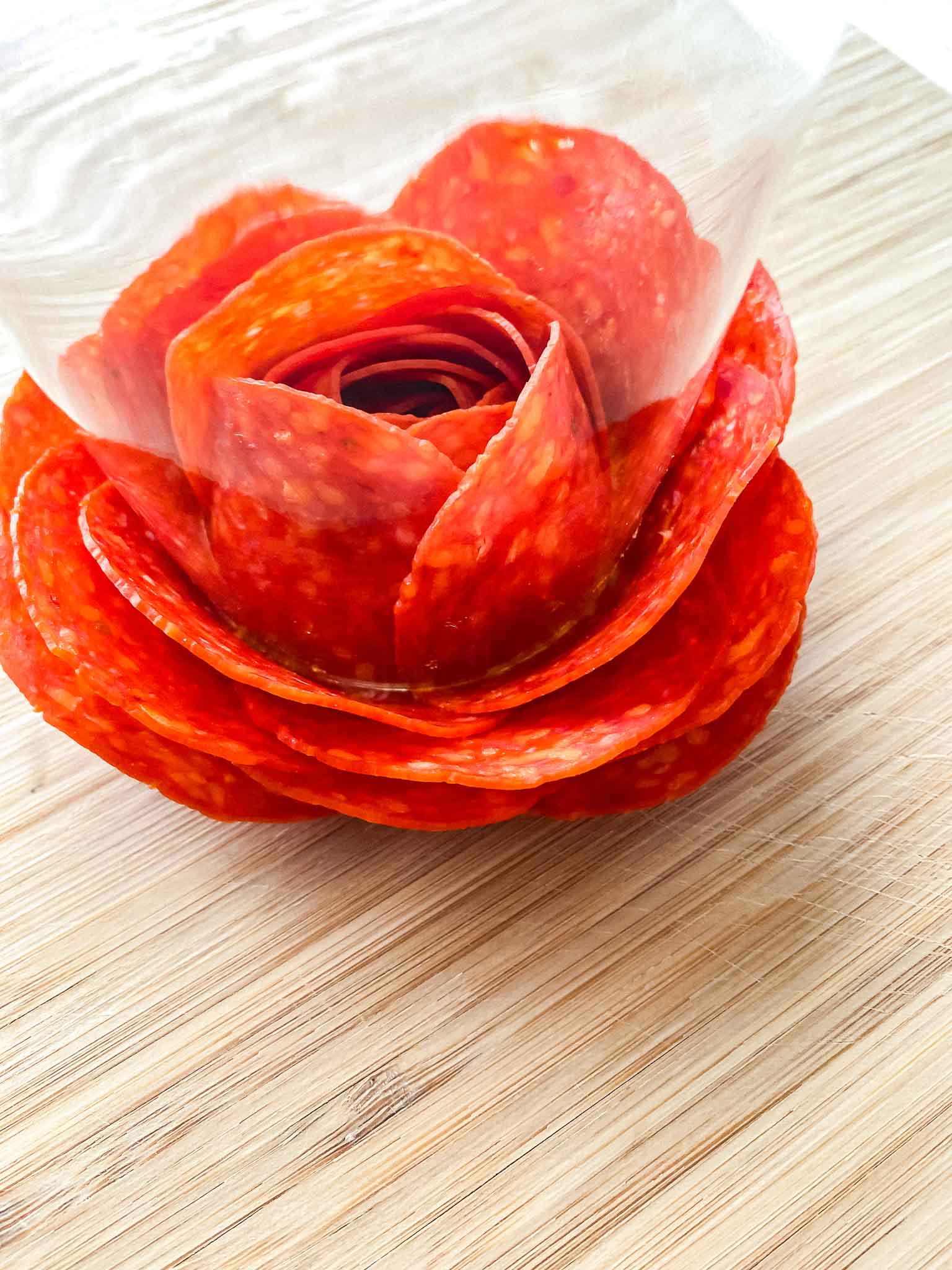 how to create a flower of meat for your charcuterie board