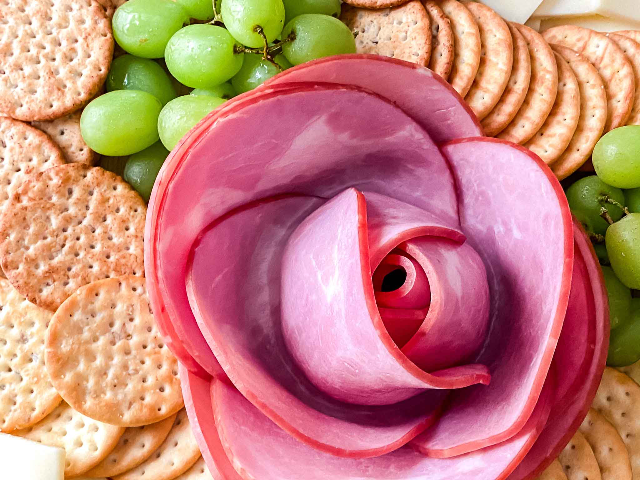 how to create a flower of meat for your charcuterie board
