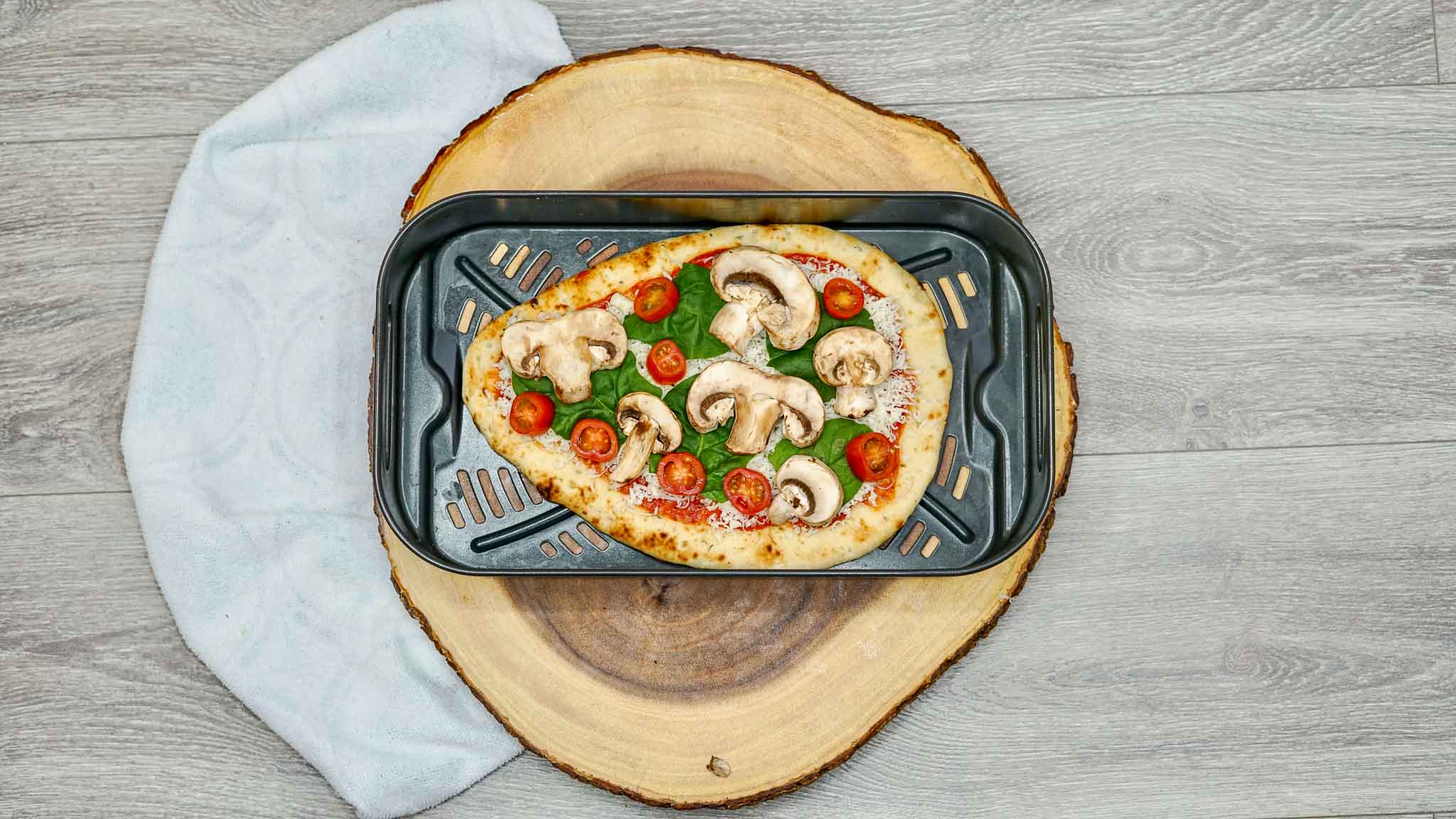 Dairy-Free Flatbread Margarita Pizza with Hamilton Beach Sure-Crisp Air  Fryer Toaster Oven