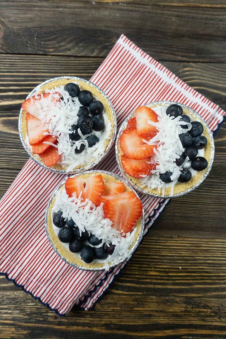 4th Of July Mini Pies Red White And Blue Desserts