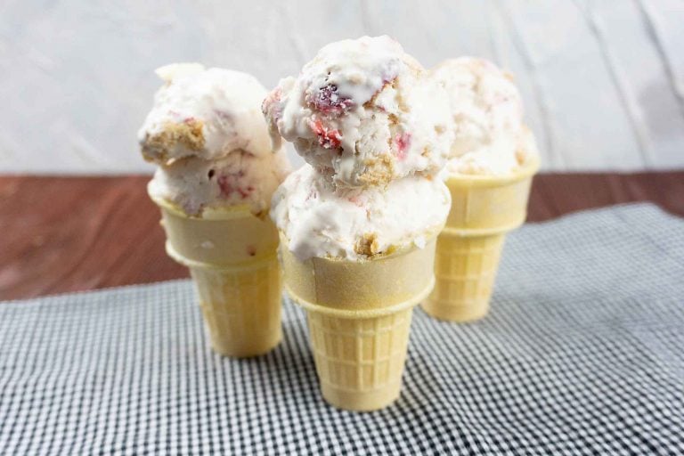 Easy Homemade Strawberry Cheesecake Ice Cream Recipe