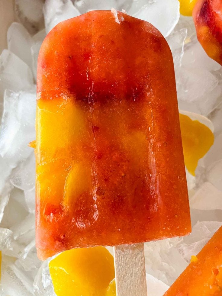 Easy Homemade Mango Strawberry Popsicles