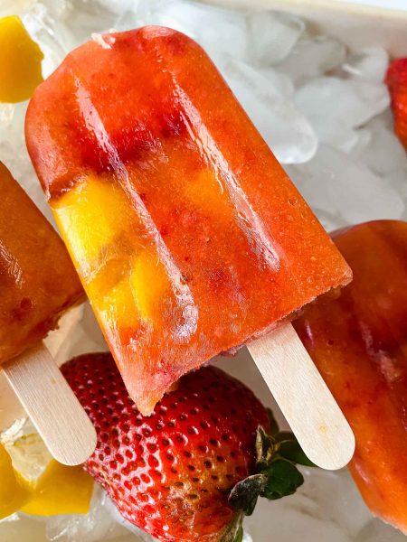 mango strawberry popsicles