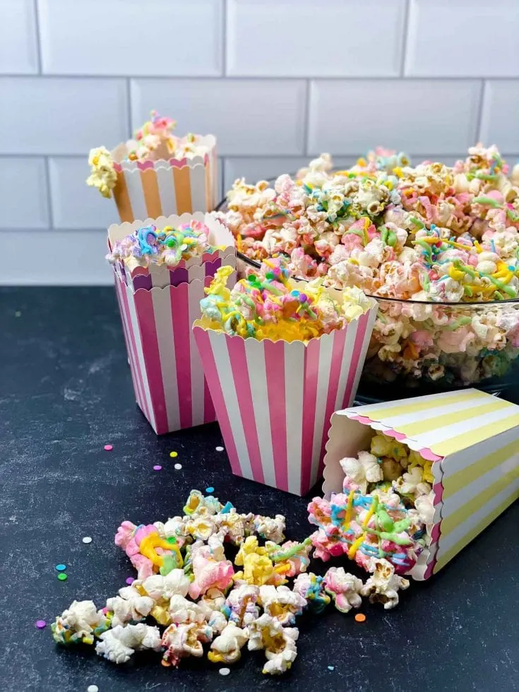 Colorful Unicorn Popcorn For Movie Nights