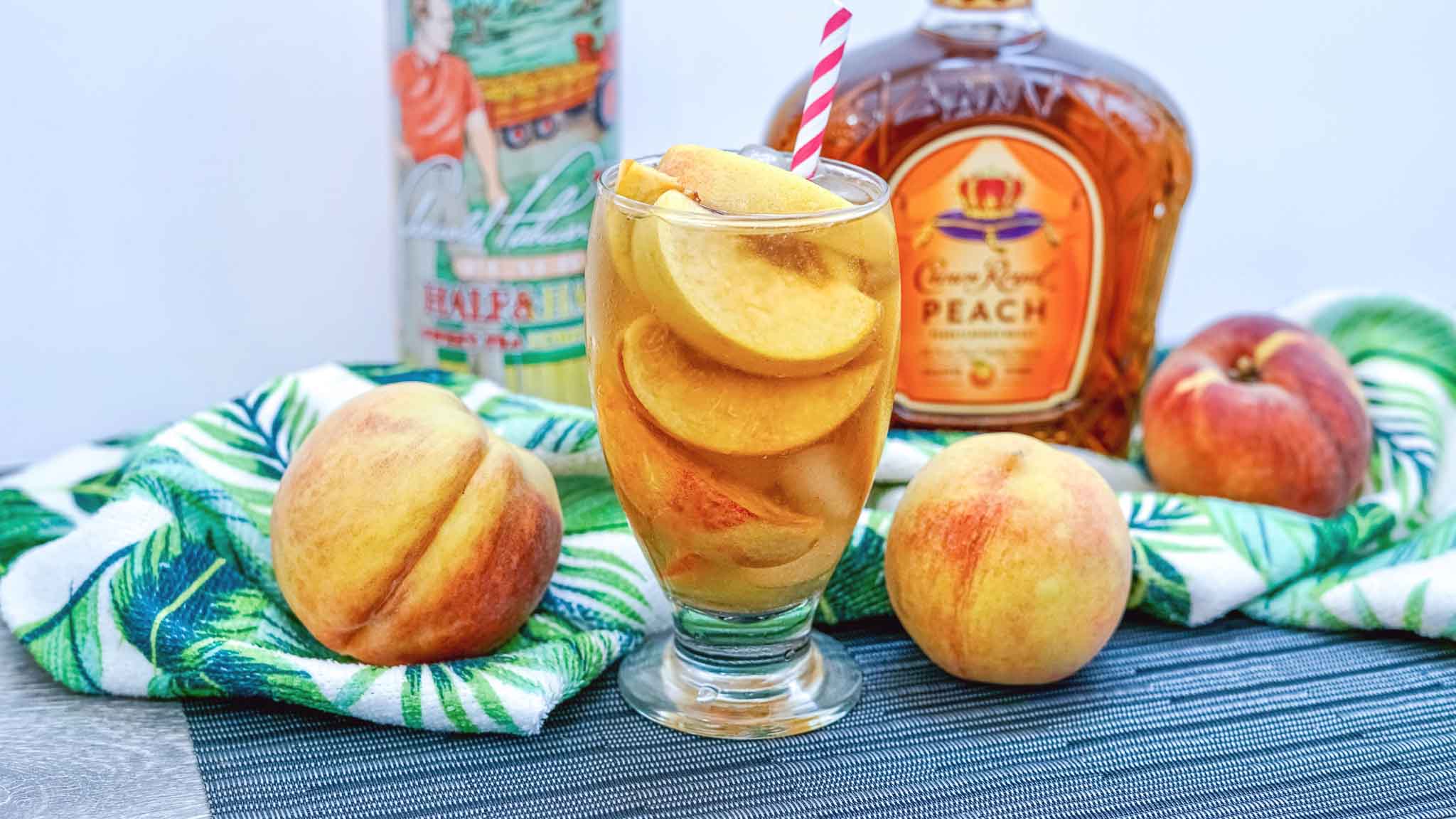 Crown Royal Peach Tea Drink - Fresh Fruit Cocktails - Brooklyn Active Mama