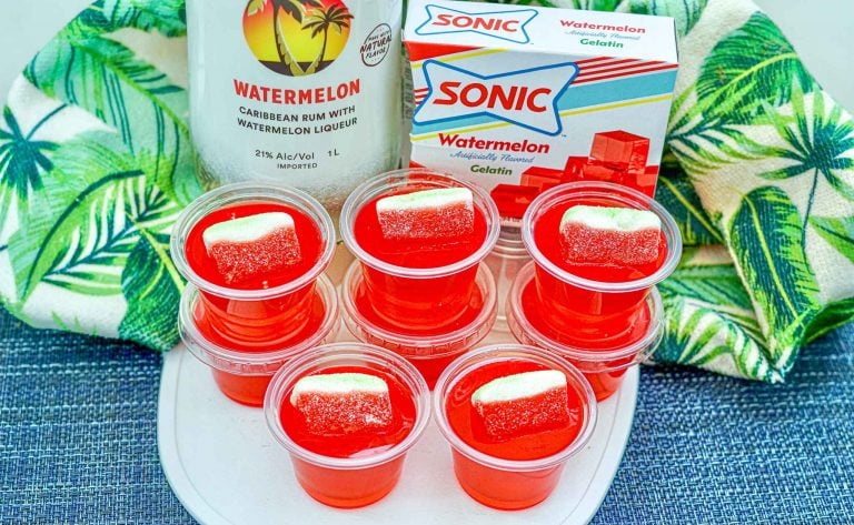 Sonic Watermelon Jello Shots With Watermelon Gummies