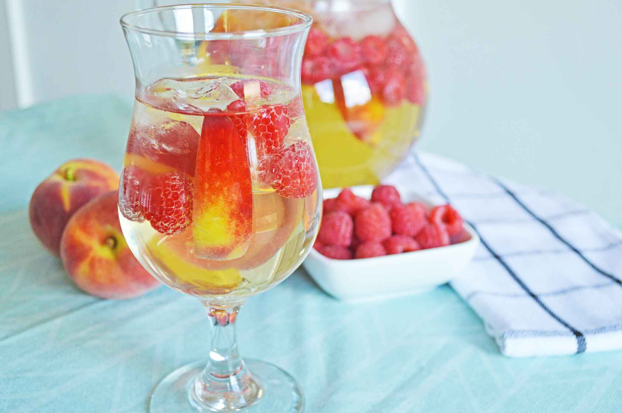 White Peach Sangria - Delightful Mom Food