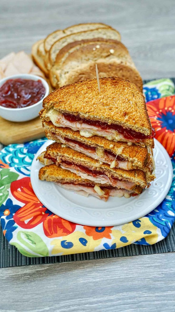 Amazing Air Fryer Turkey Cranberry and Brie Sandwiches