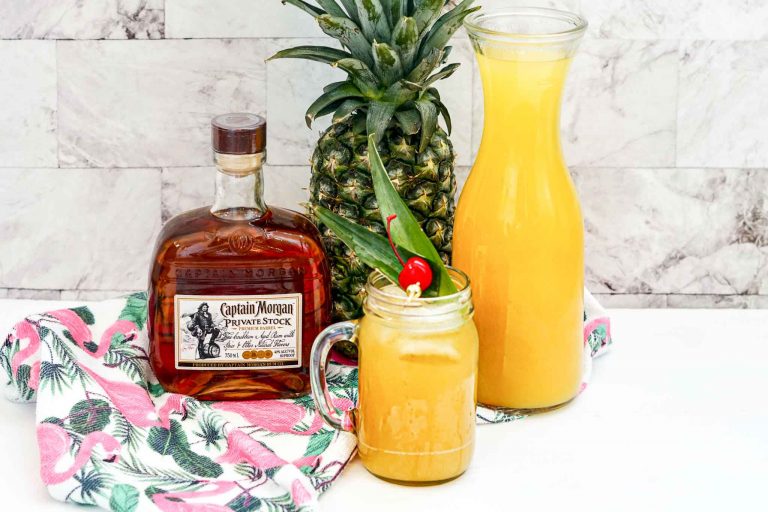 Captain Morgan Rum and Pineapple Cocktail