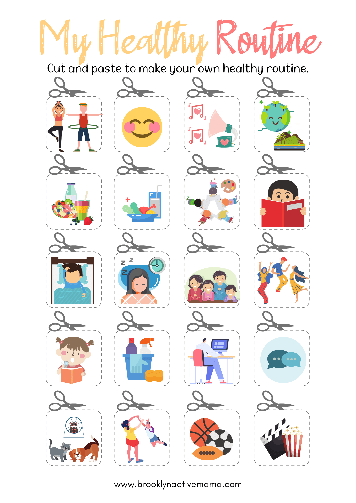 healthy lifestyle pictures for kids