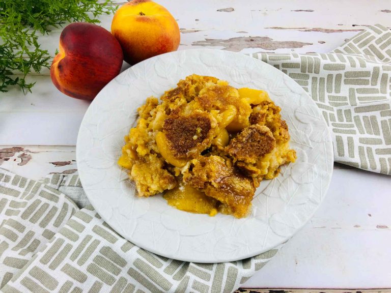 Amazing Peach Dump Cake For Dessert Tonight