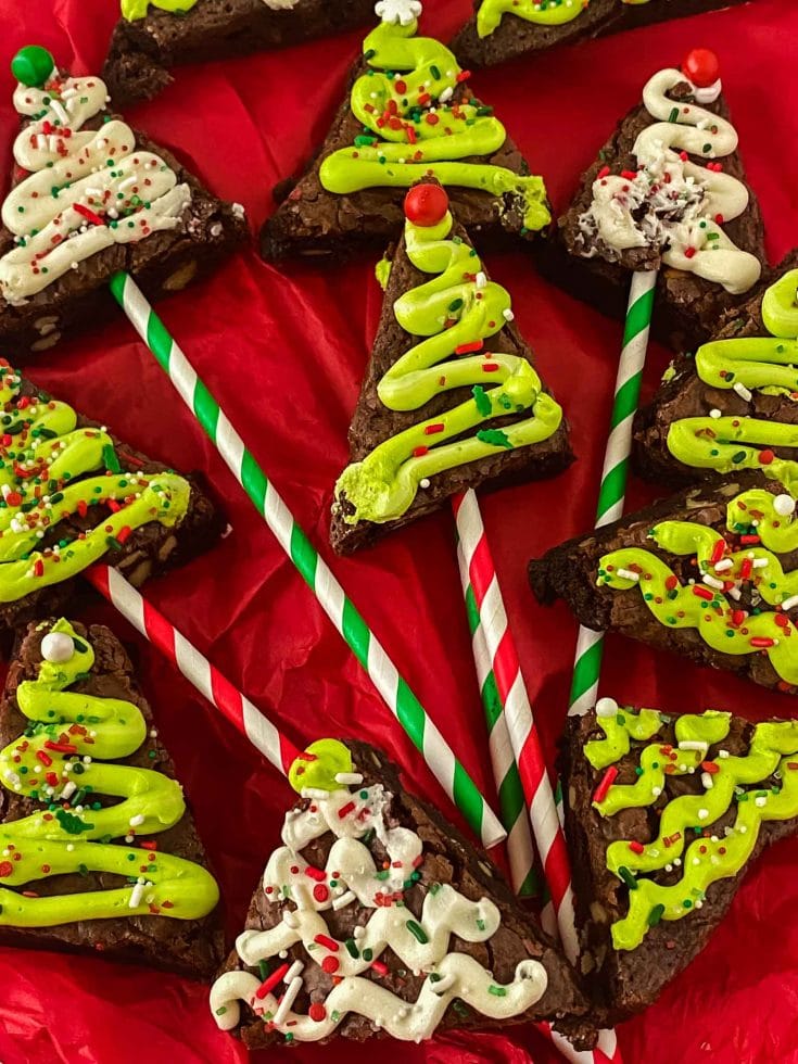 Easy Christmas Tree Brownie Treats For The Holidays