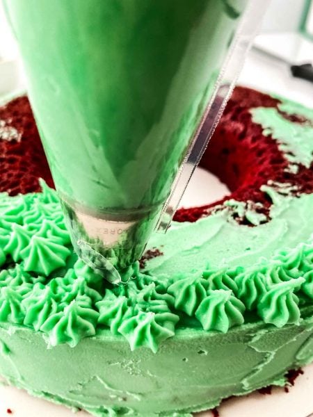 red velvet Christmas Wreath Cake