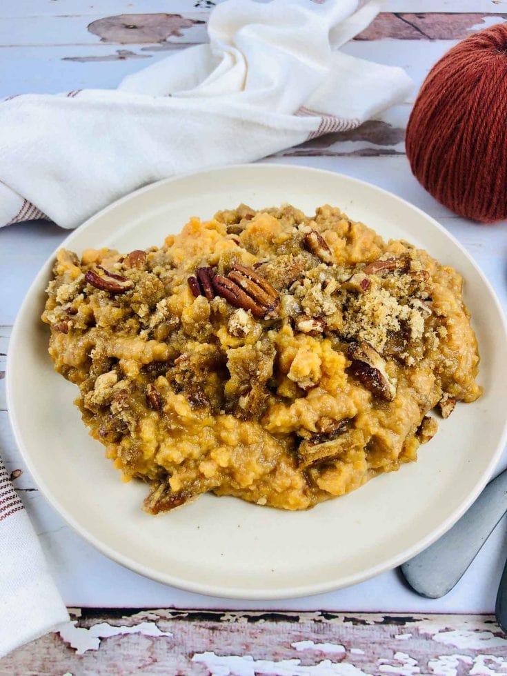 Southern Sweet Potato Casserole With Crunchy Pecan Topping