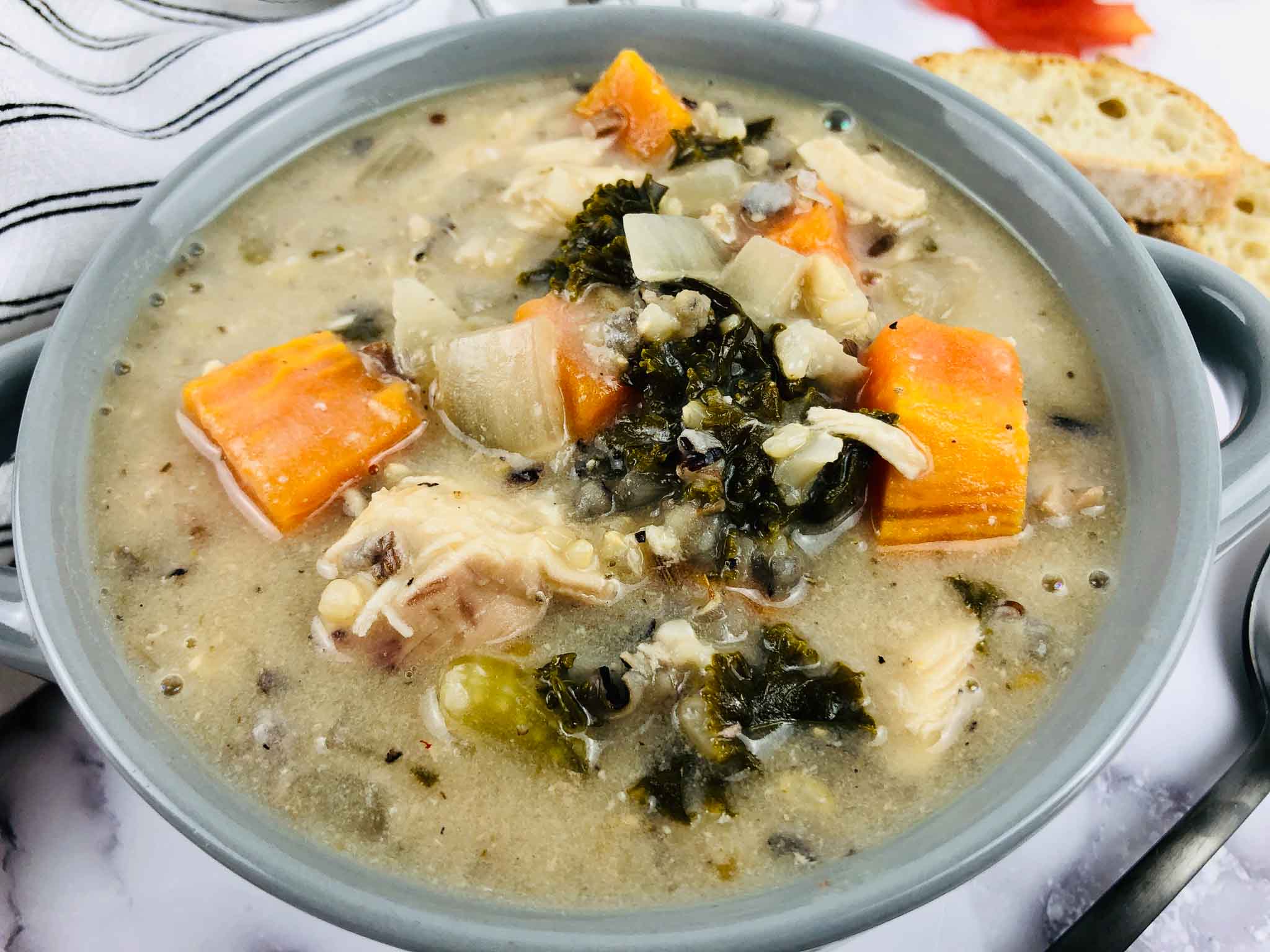 Chicken Wild Rice Soup  Slow Cooker or Instant Pot Recipe