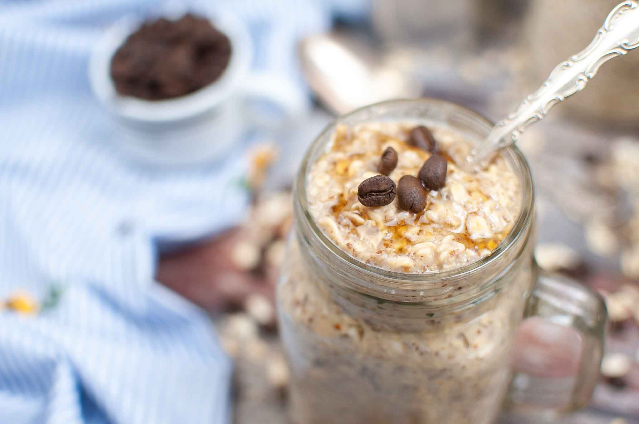 Vanilla Cold Brew Overnight Oats - The Hint of Rosemary