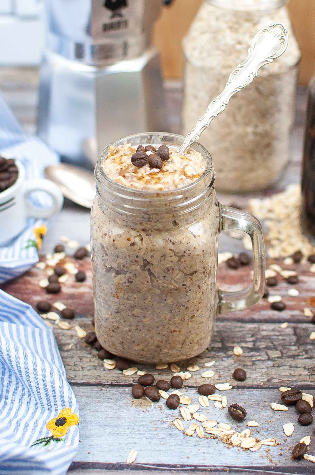 Vanilla Cold Brew Overnight Oats - The Hint of Rosemary