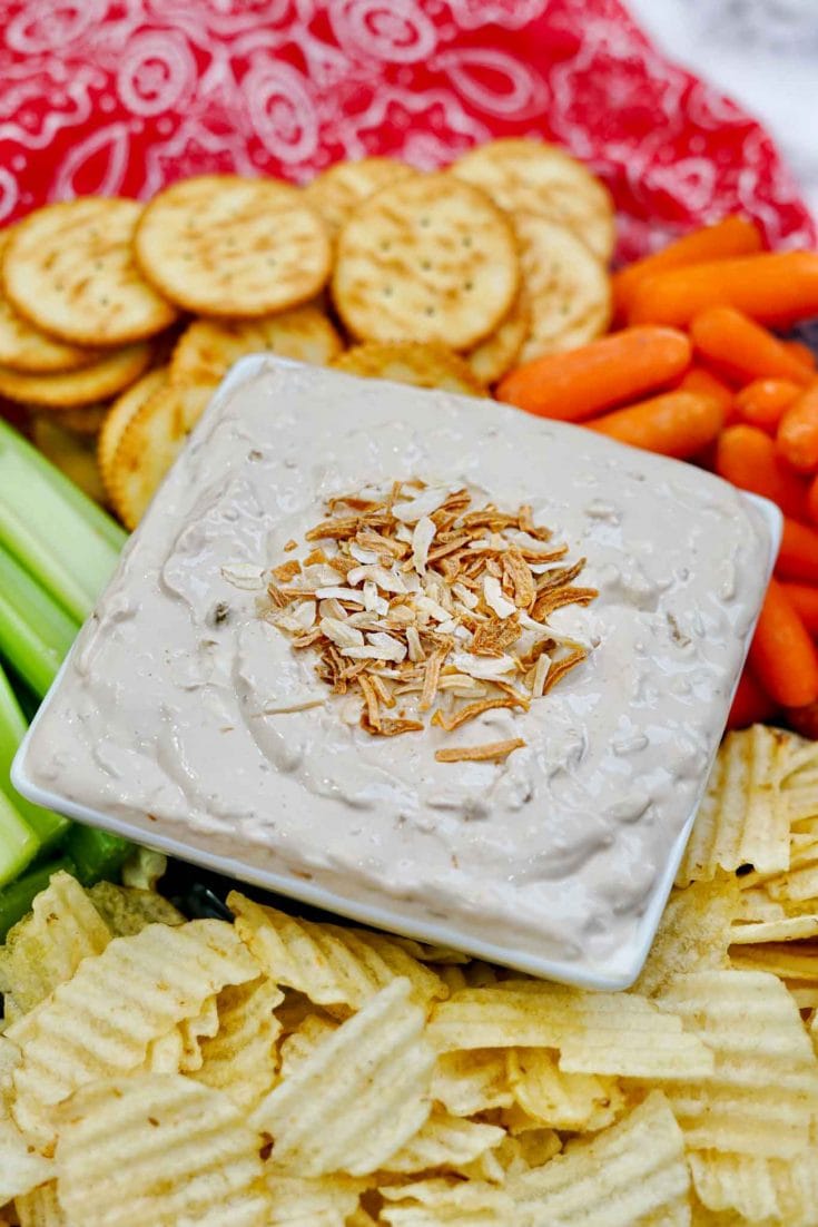 3 Ingredient Quick French Onion Dip Appetizer