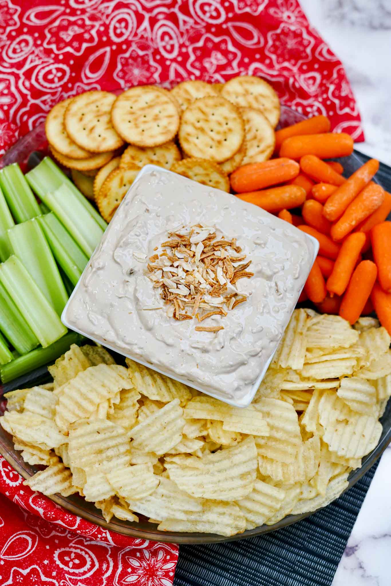 3 Ingredient Quick French Onion Dip Appetizer - Brooklyn Active Mama ...