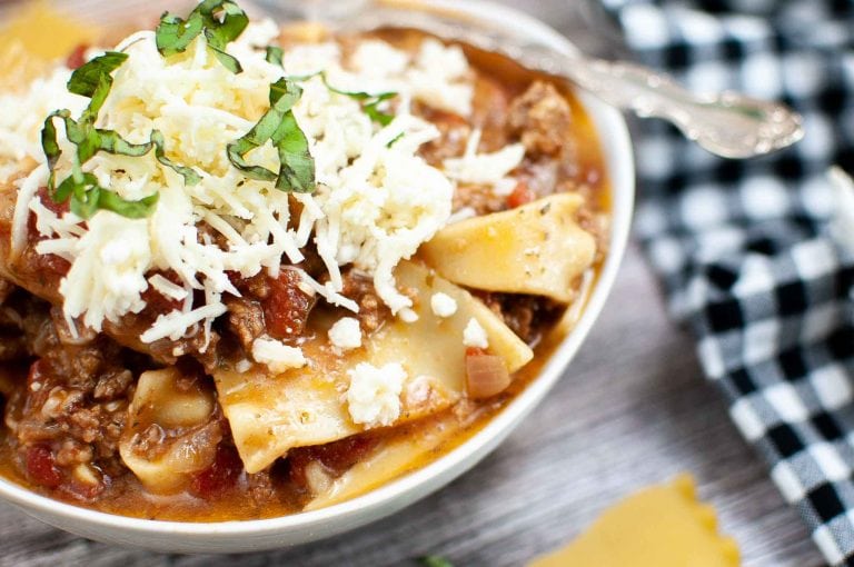 Easy Instant Pot Lasagna Soup