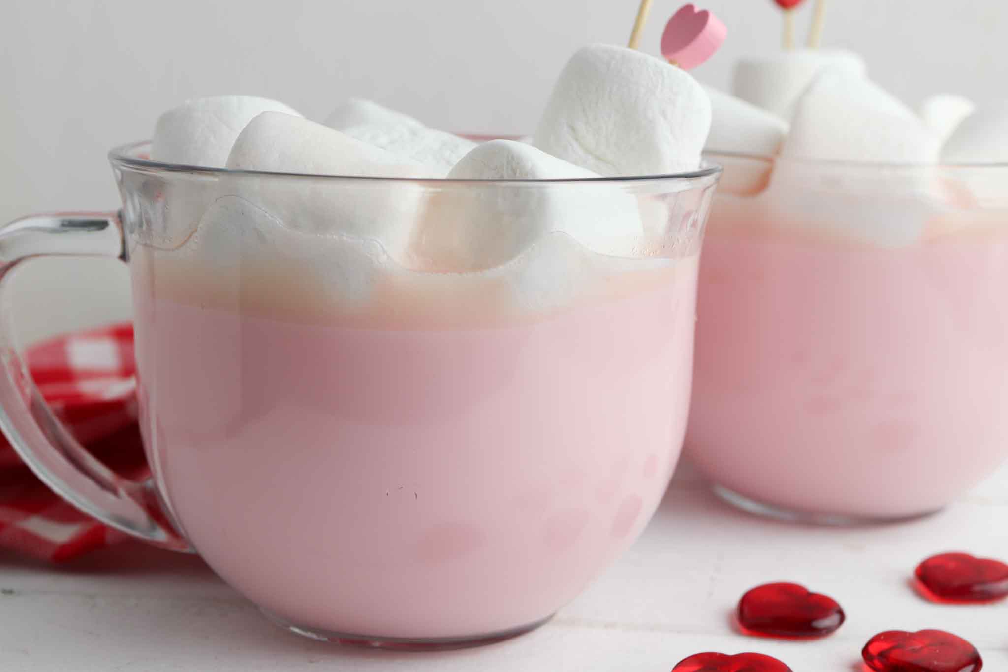 Slow Cooker or Stove Top Pink Hot Chocolate