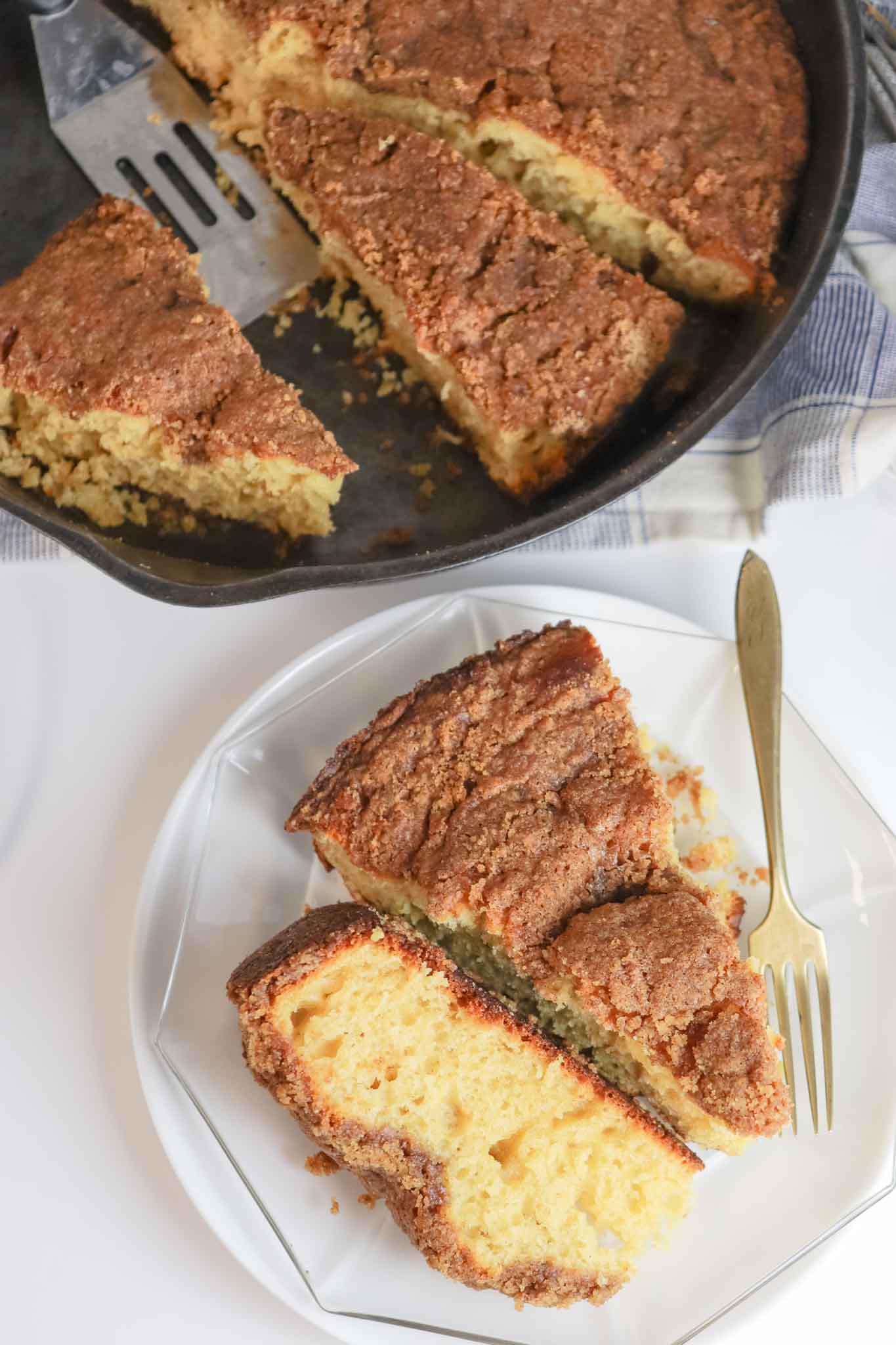 Cast Iron Skillet Coffee Cake With Crumb Topping