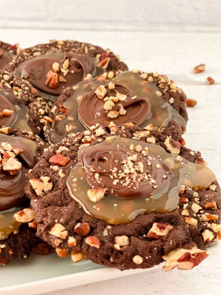 Chocolate Turtle Crumbl Cookie Recipe