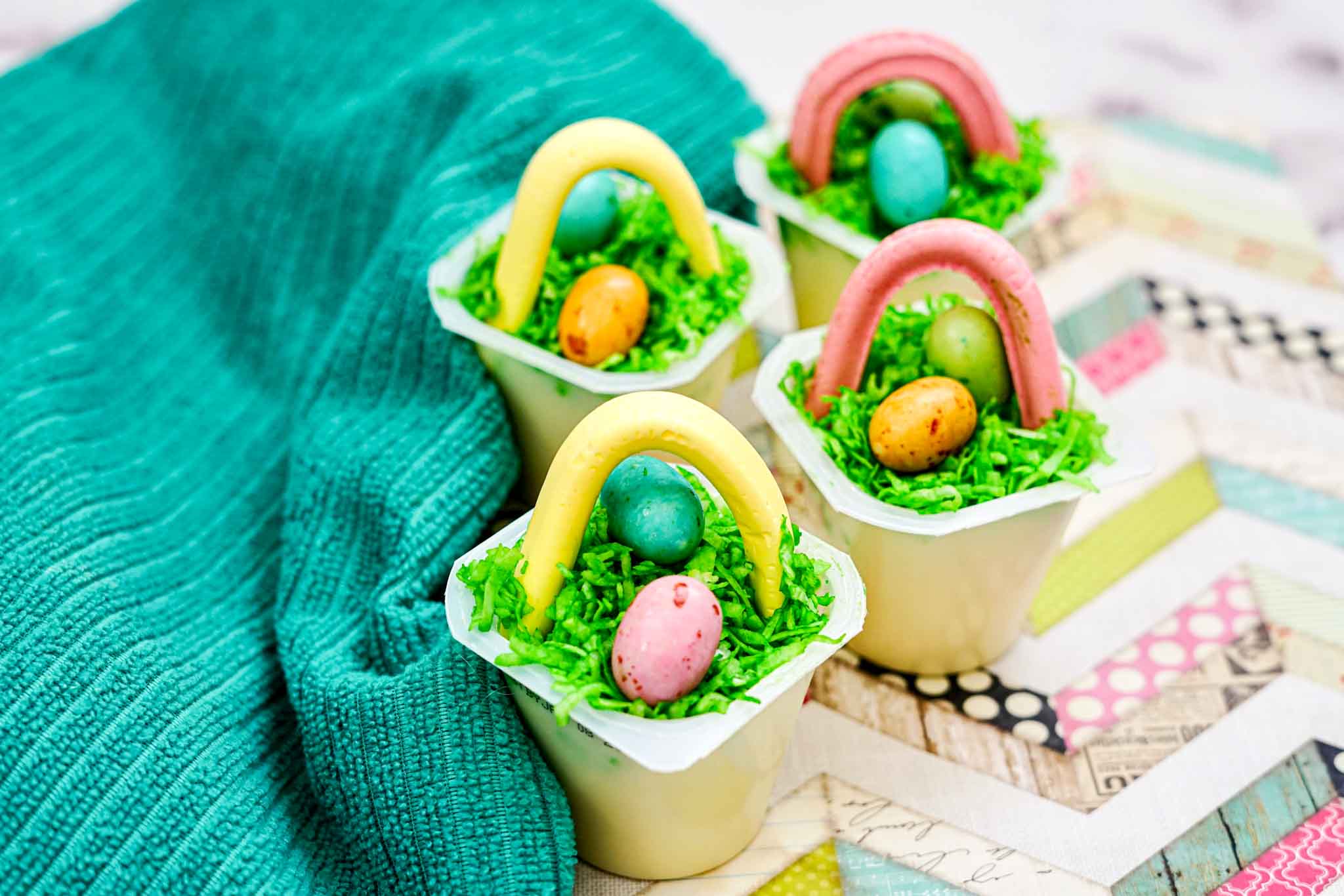 How To Make Easter Basket Pudding Cups