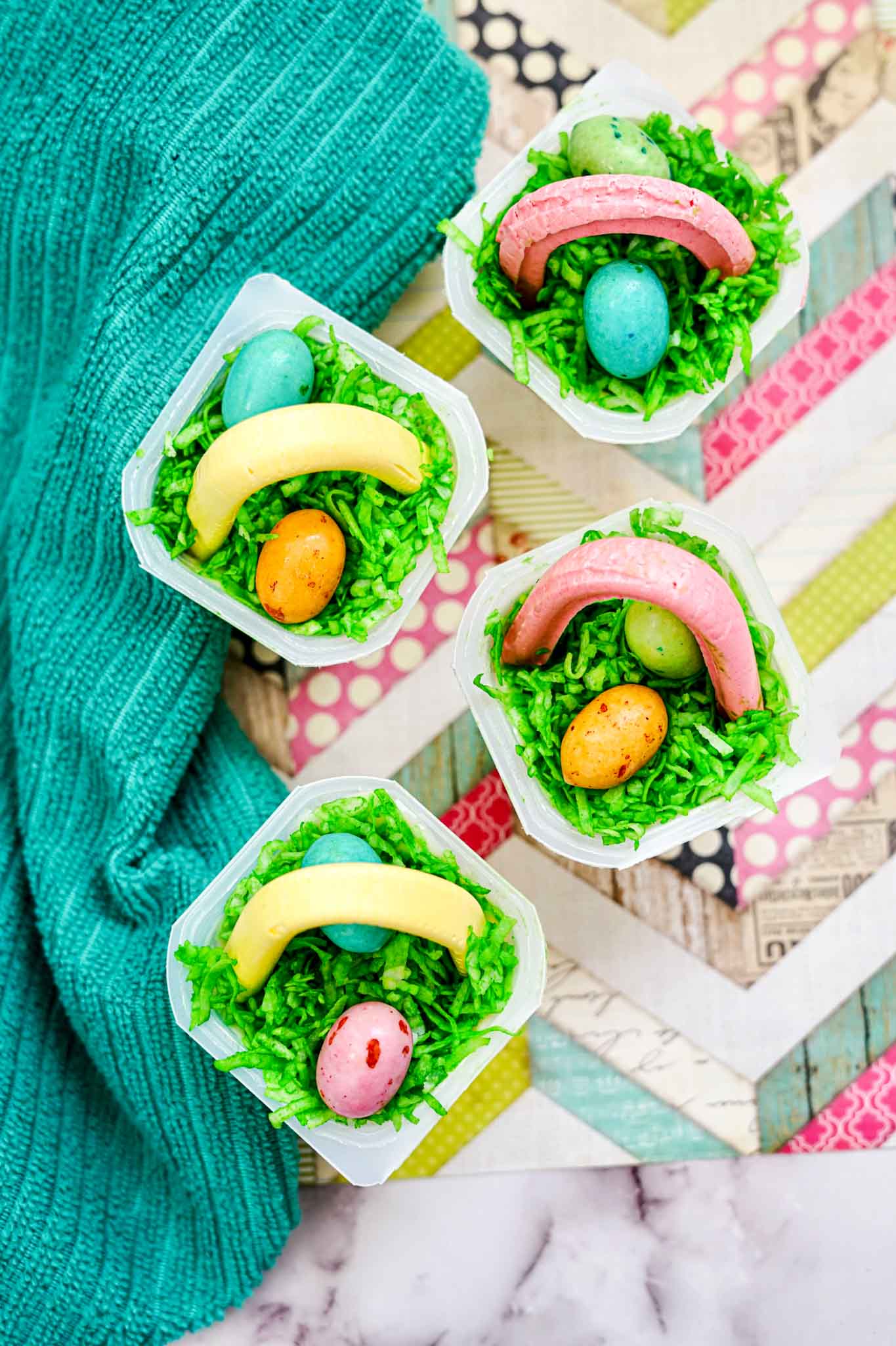 Adorable Easter Basket Pudding Cups