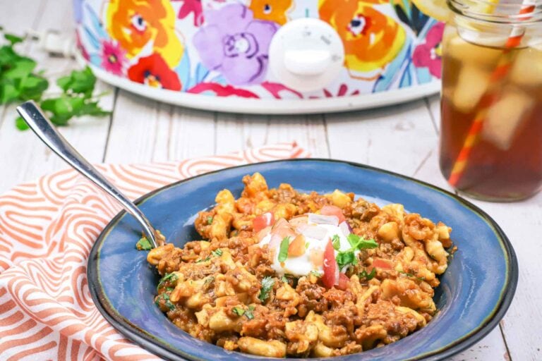 Easy Slow Cooker Taco Pasta