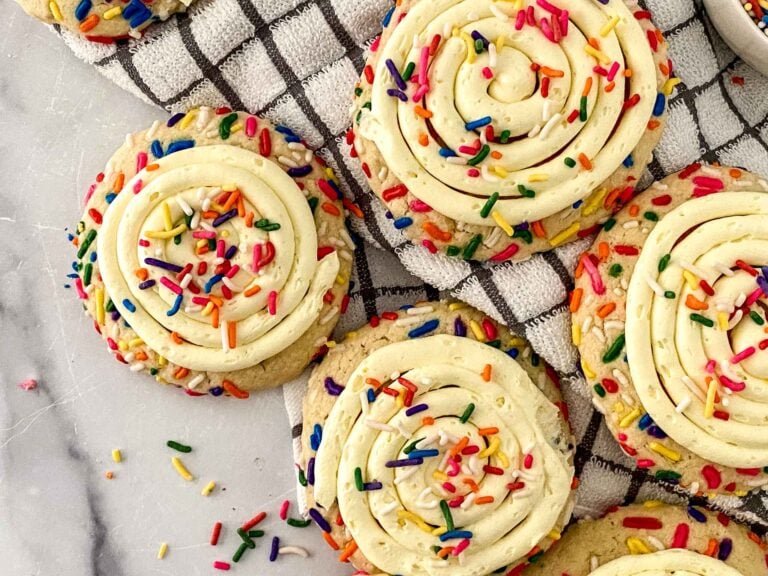 Copycat Birthday Cake Crumbl Cookies With Sprinkles