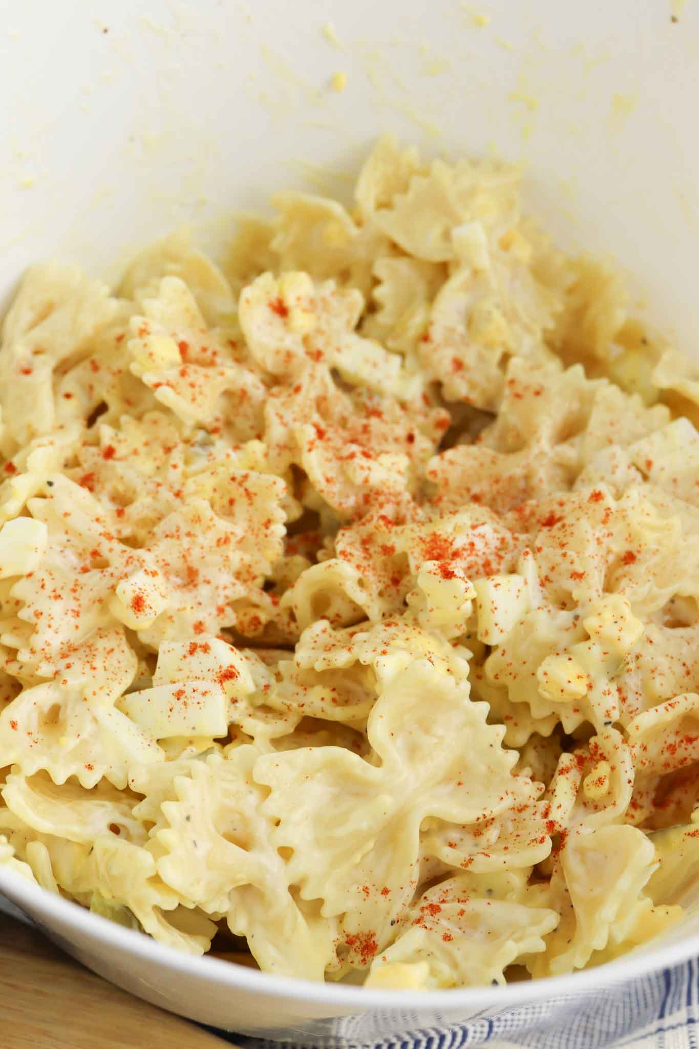 The Best Deviled Egg Pasta Salad Recipe