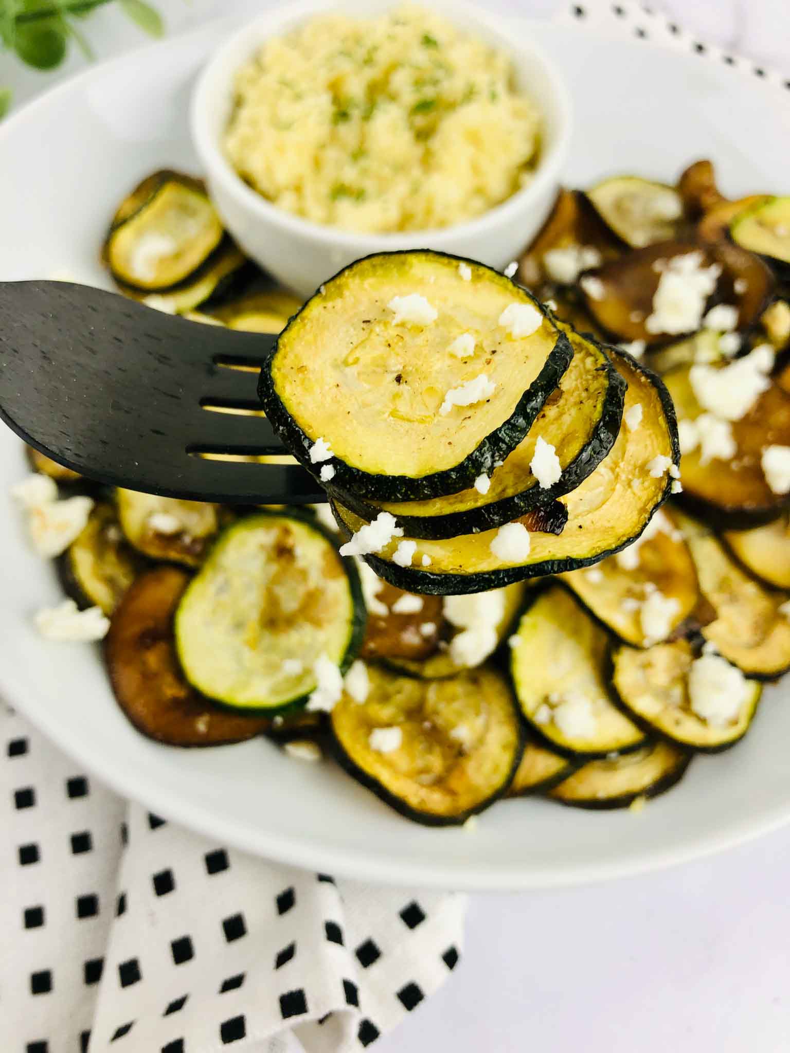 Balsamic Zucchini With Feta Cheese Easy Side Dish