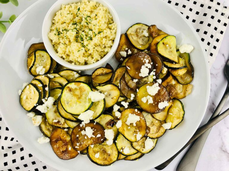 Balsamic Zucchini With Feta Cheese Easy Side Dish