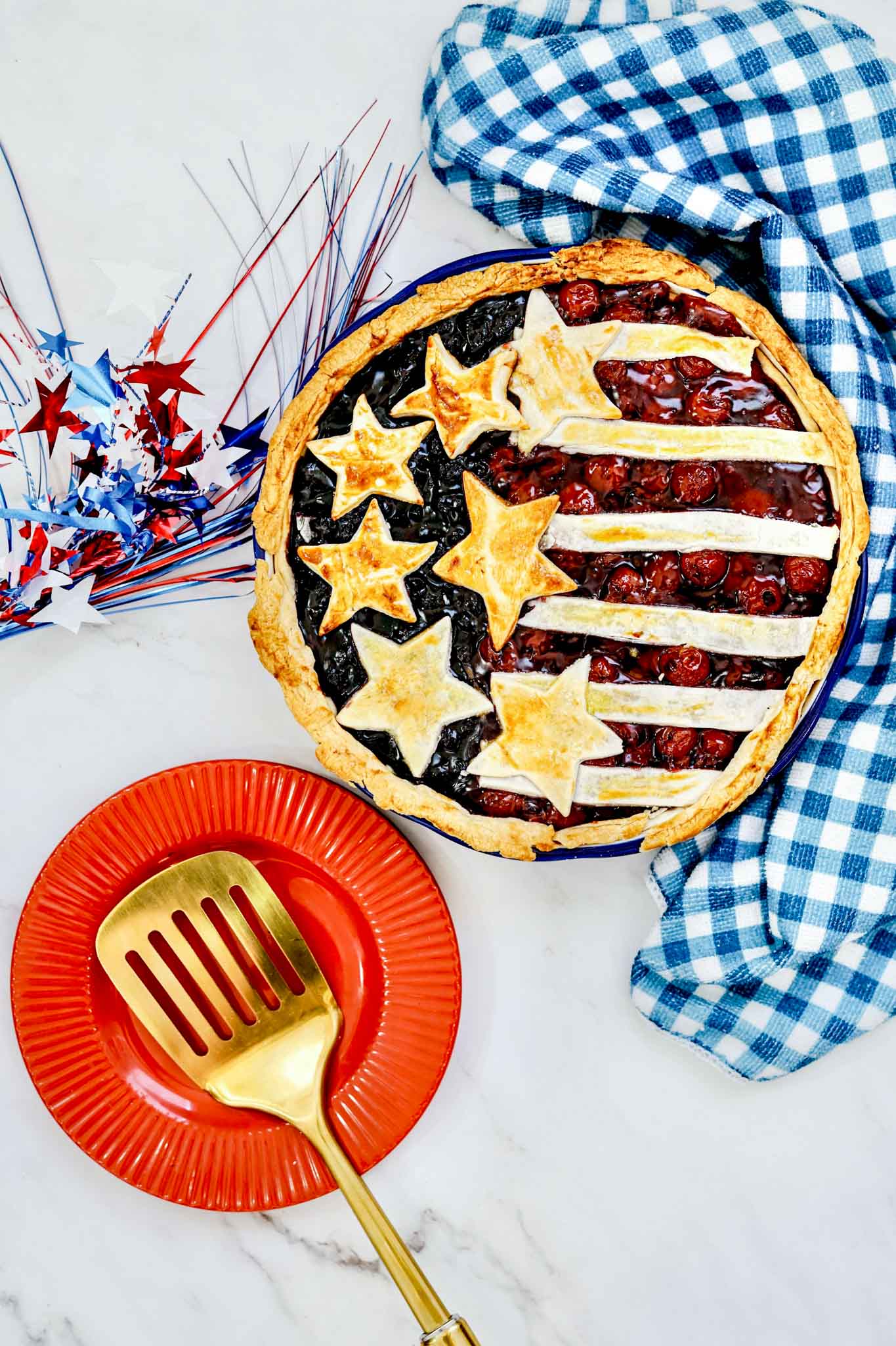 Easy 4th of July Flag Pie Recipe