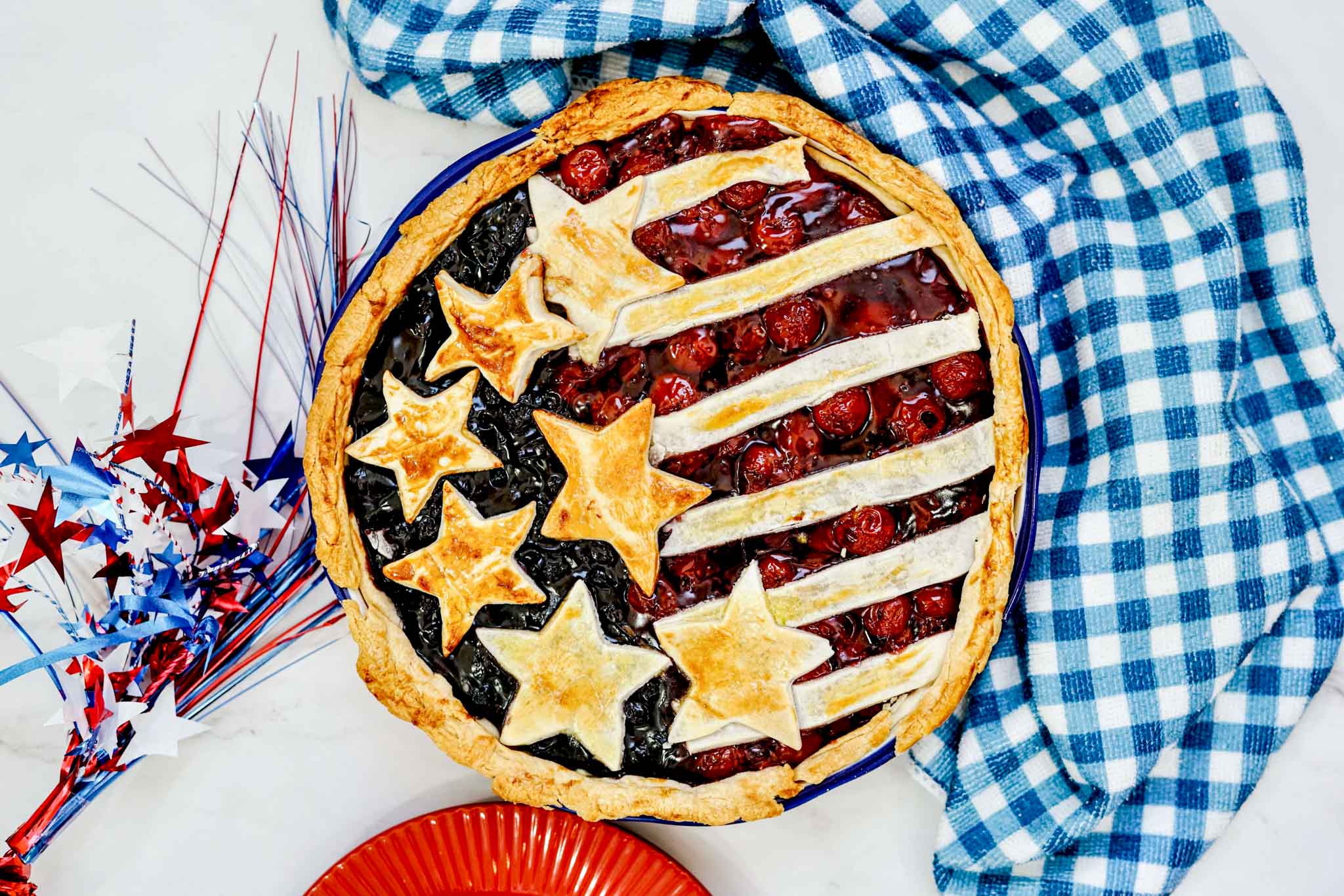 Easy 4th of July Flag Pie Recipe