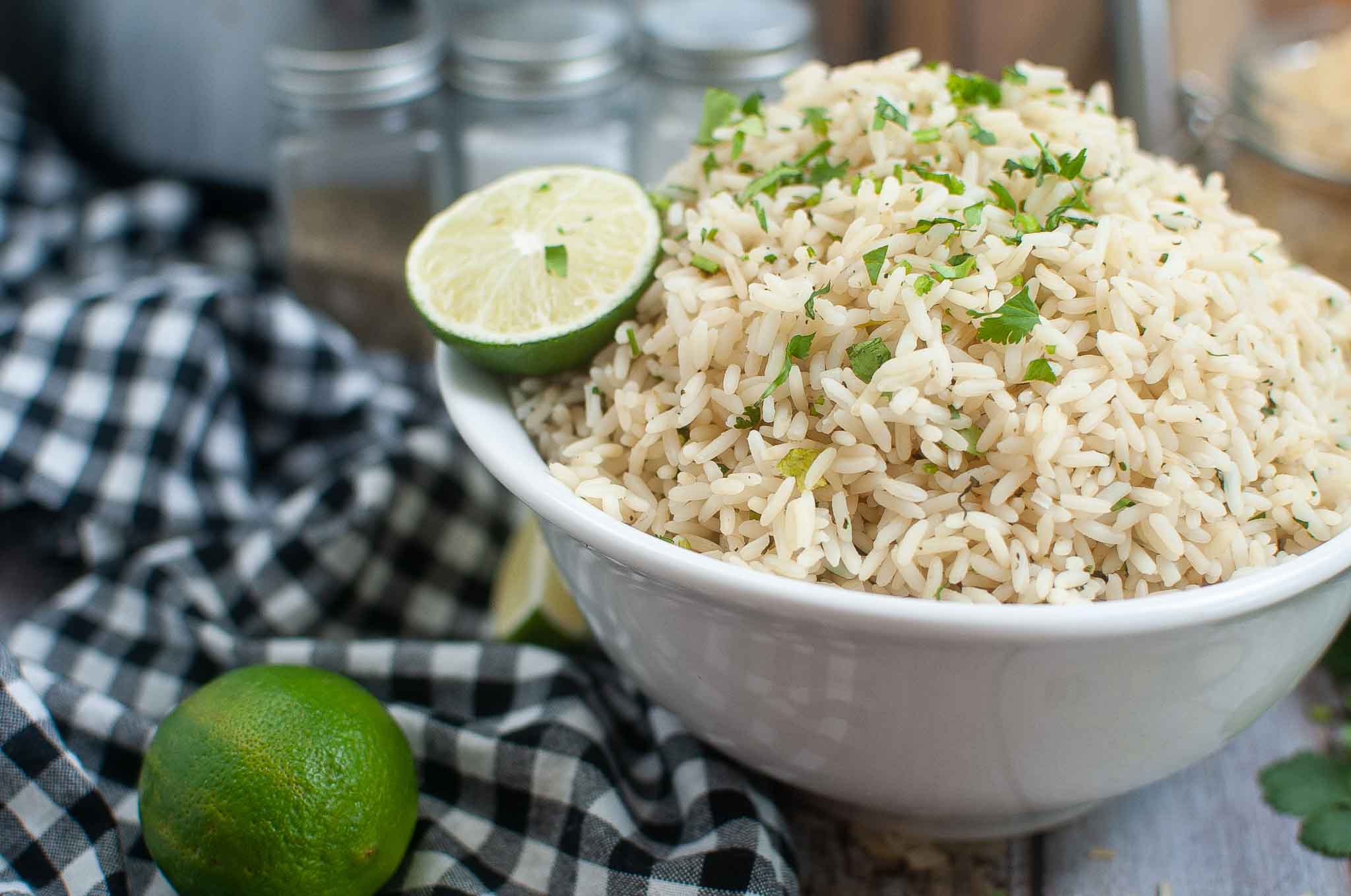 Instant Pot Cafe Rio Cilantro Lime Rice - Perry's Plate