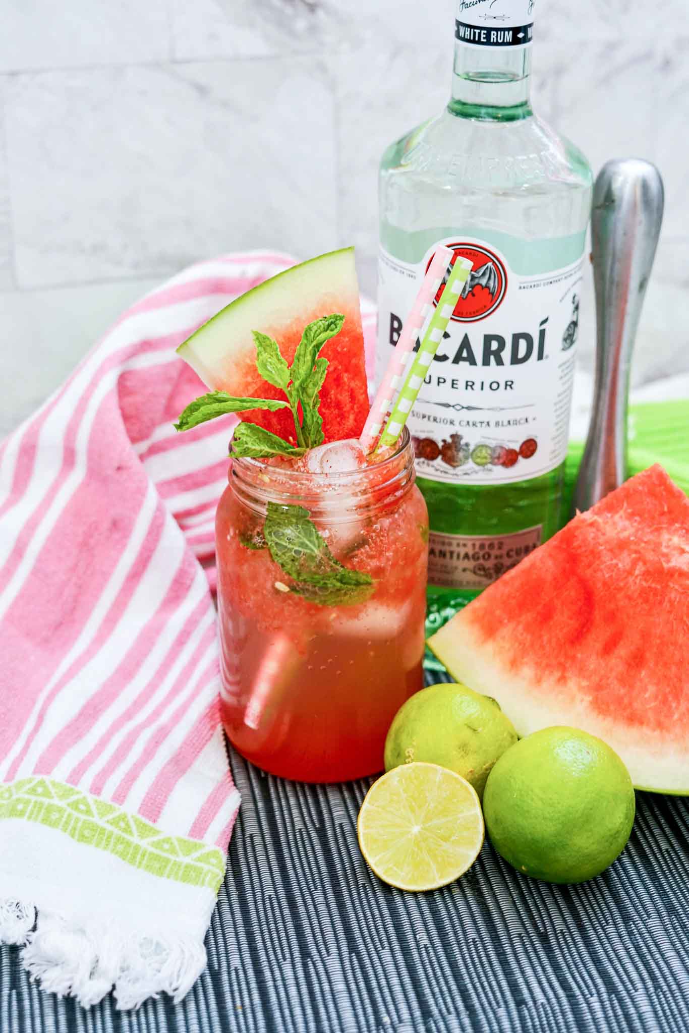 Refreshing Watermelon Mojito Cocktail Drink