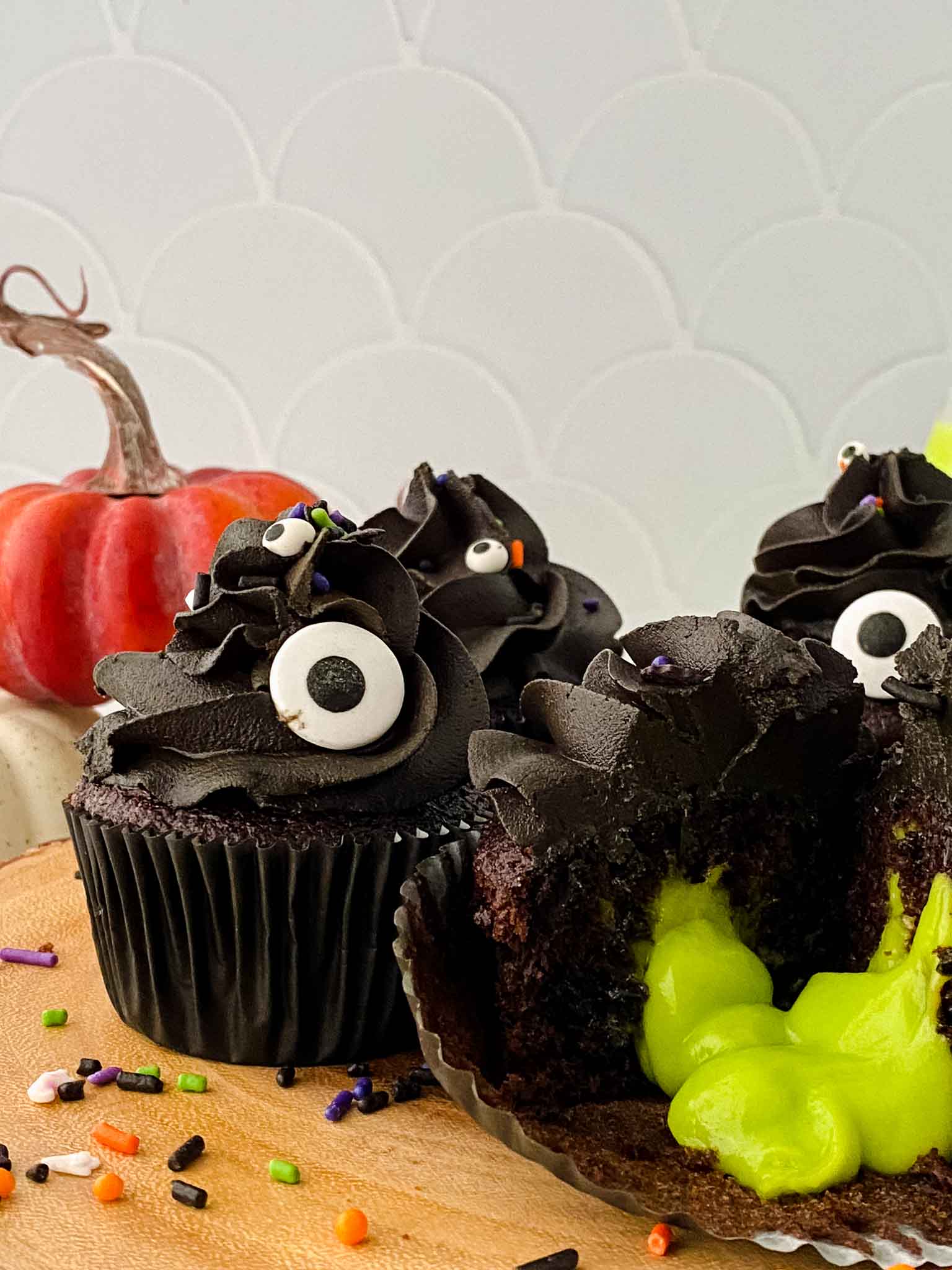 Halloween Green Slime Cupcakes-06 - Brooklyn Active Mama