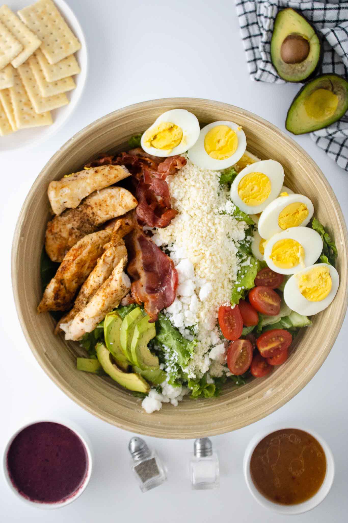 The Best Cobb Salad Recipe With Pan Seared Chicken