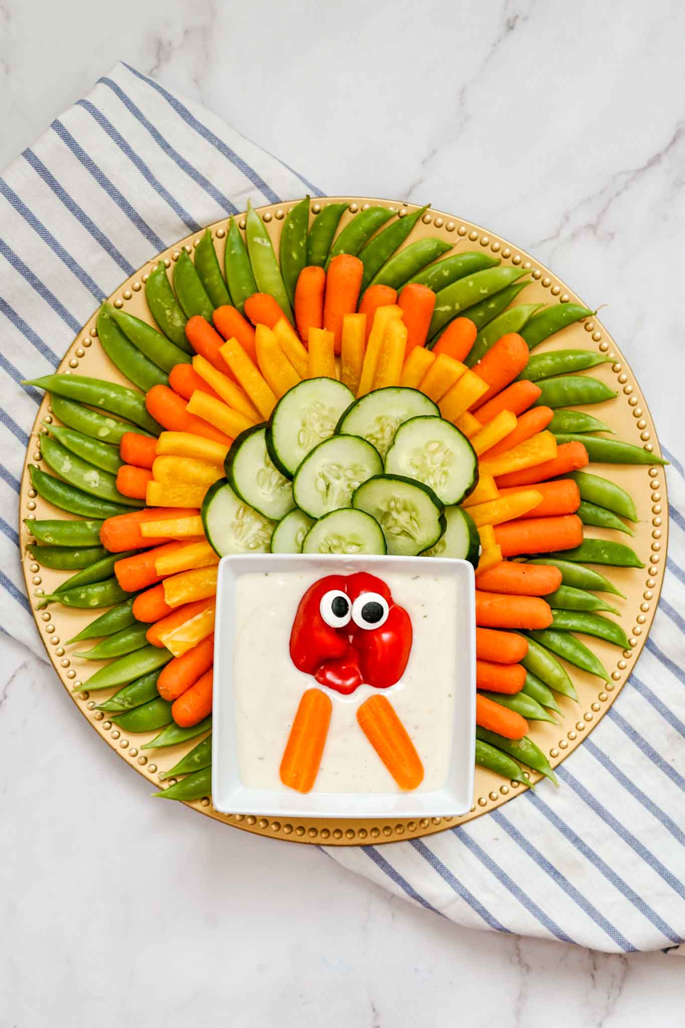 Easy Turkey Veggie Tray For Thanksgiving04 Brooklyn Active Mama A